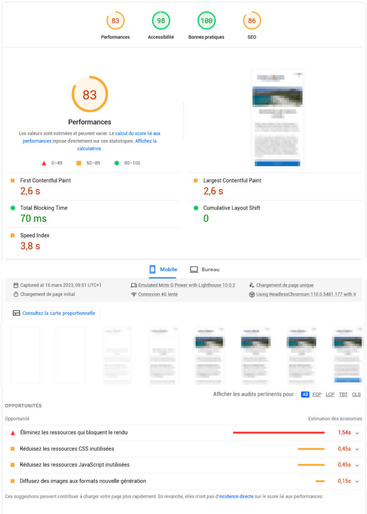Optimisation temps de chargement site WordPress Optimisation temps de chargement site WordPress