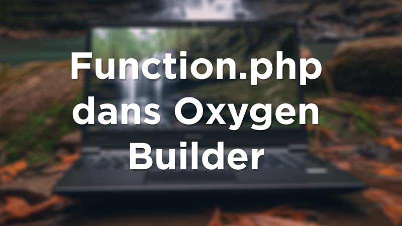 Function.php dans Oxygen Builder Function.php dans Oxygen Builder