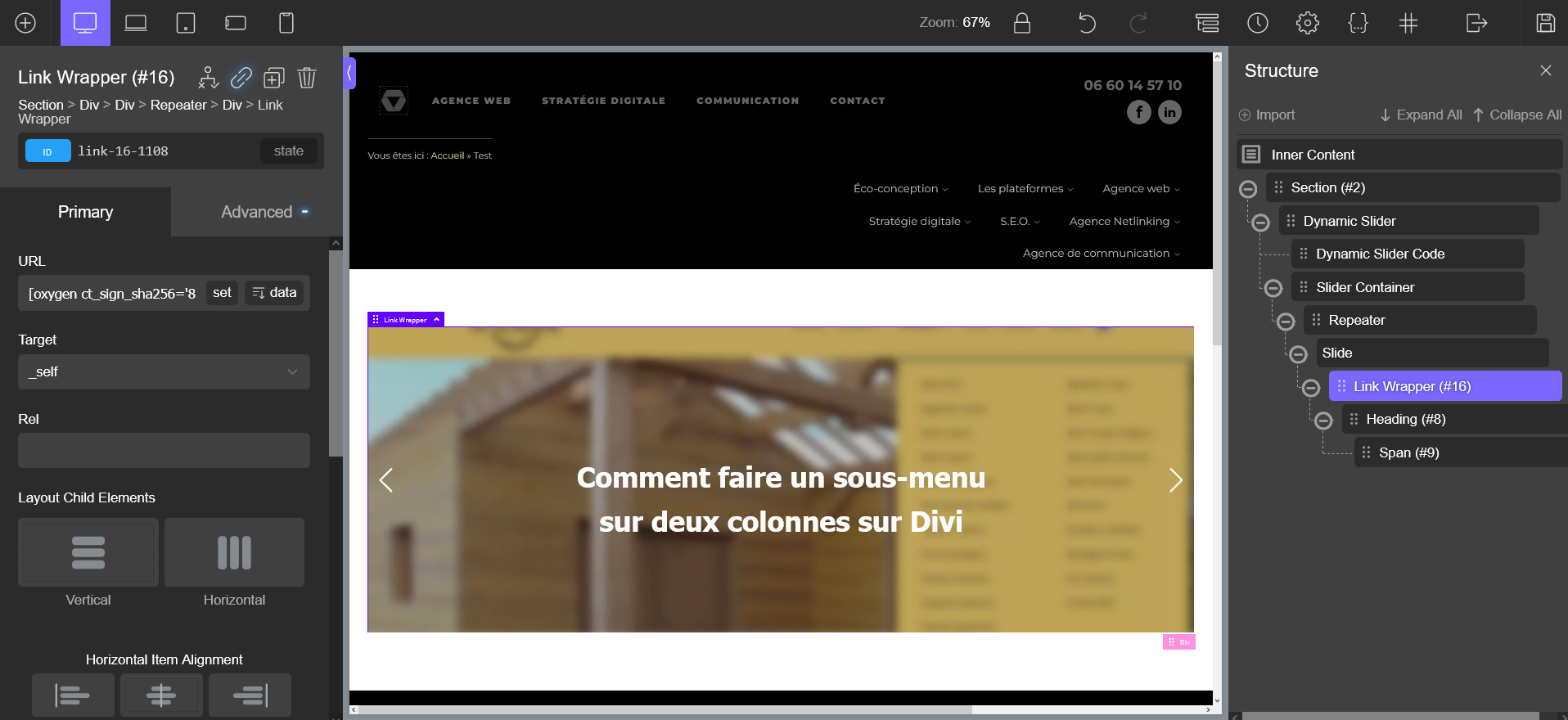 Comment paramétrer un répéteur Oxygen Builder avec lien full size