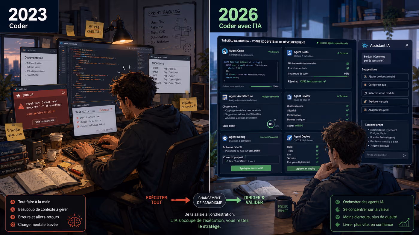 En 2026, je livre seul ce qui demandait une équipe — et voici où reste l'humain